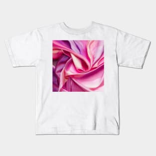 Pink Silk Fabric #1 Kids T-Shirt